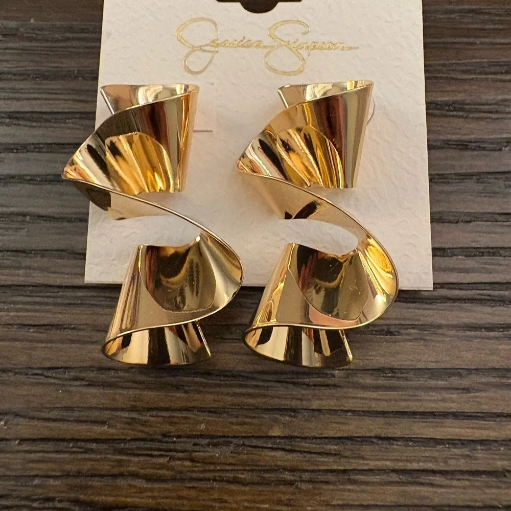 NEW Jessica Simpson Gold Earrings